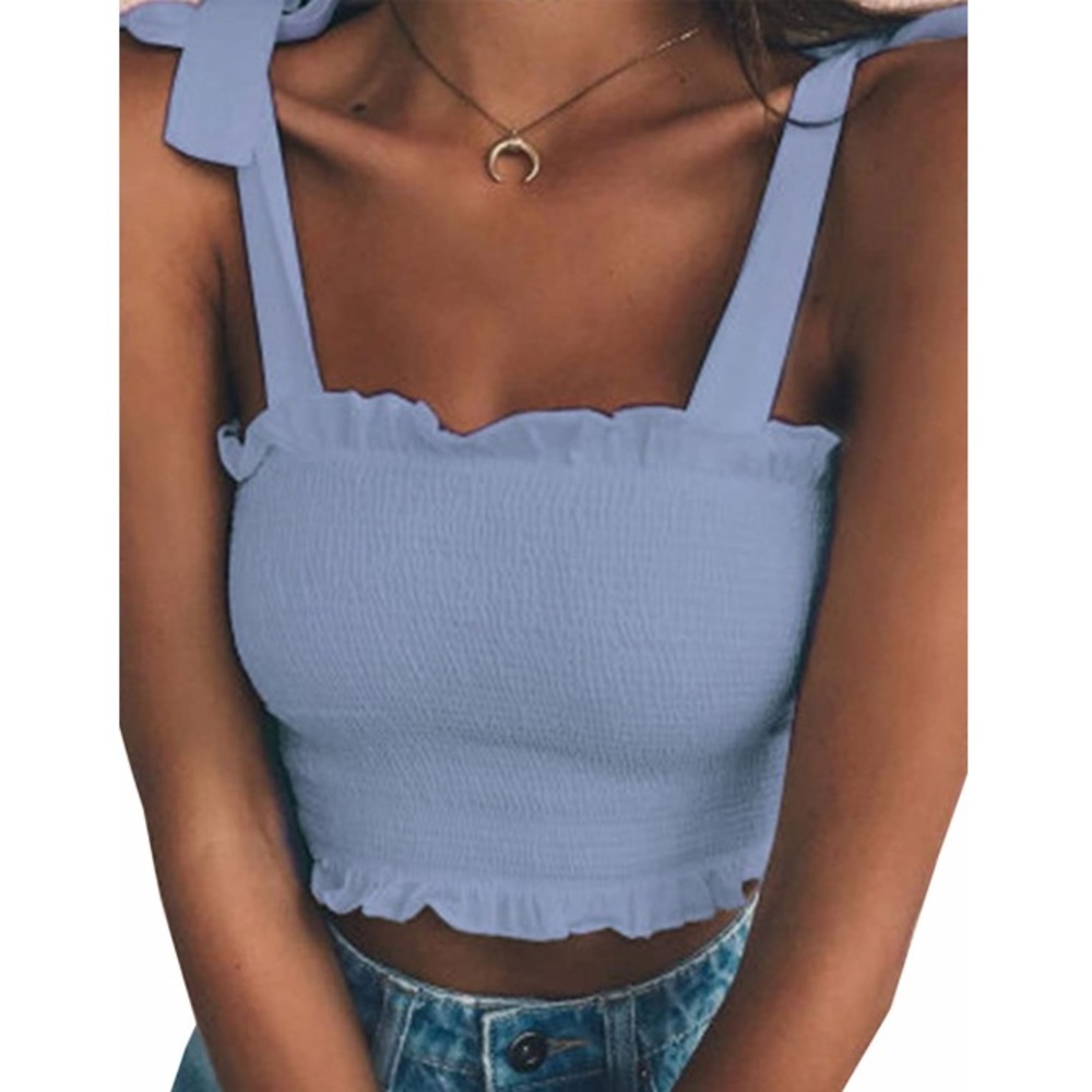 NWOT smocked tank
